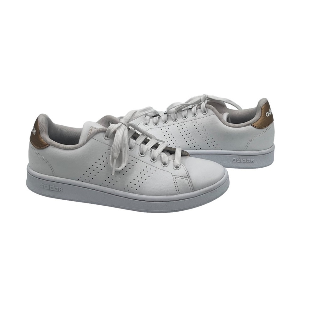 adidas Cloud White Metallic Gold Stan Smith Shoes Size 8 Women's